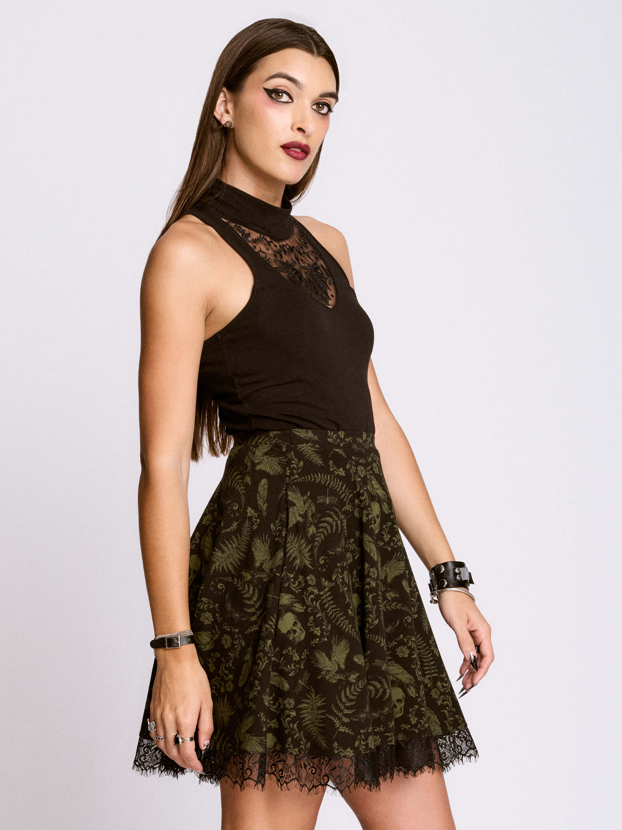 Bat Embroidered Mock Neck Tank - Image 4