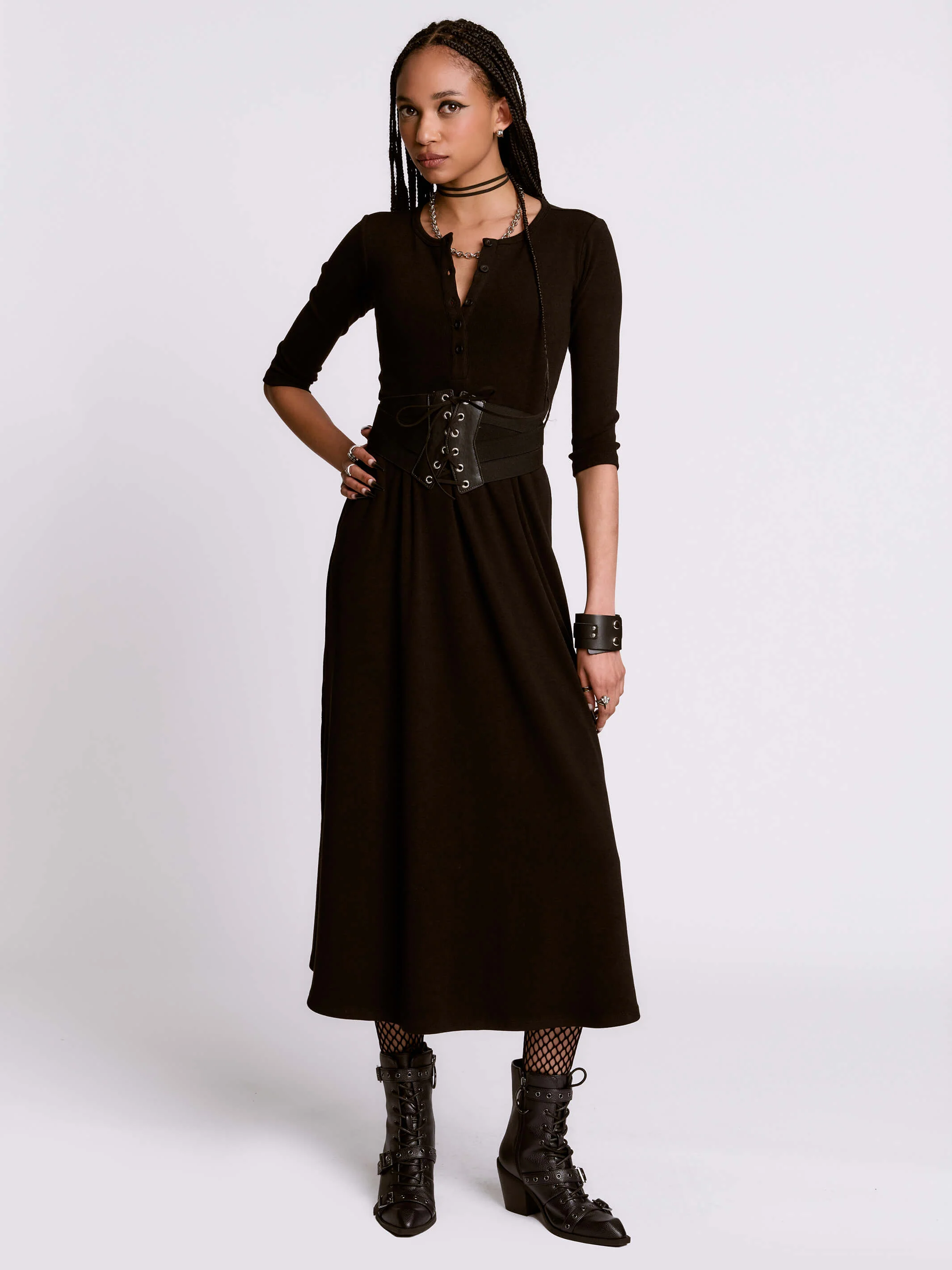 Black Henley Dress - Image 5