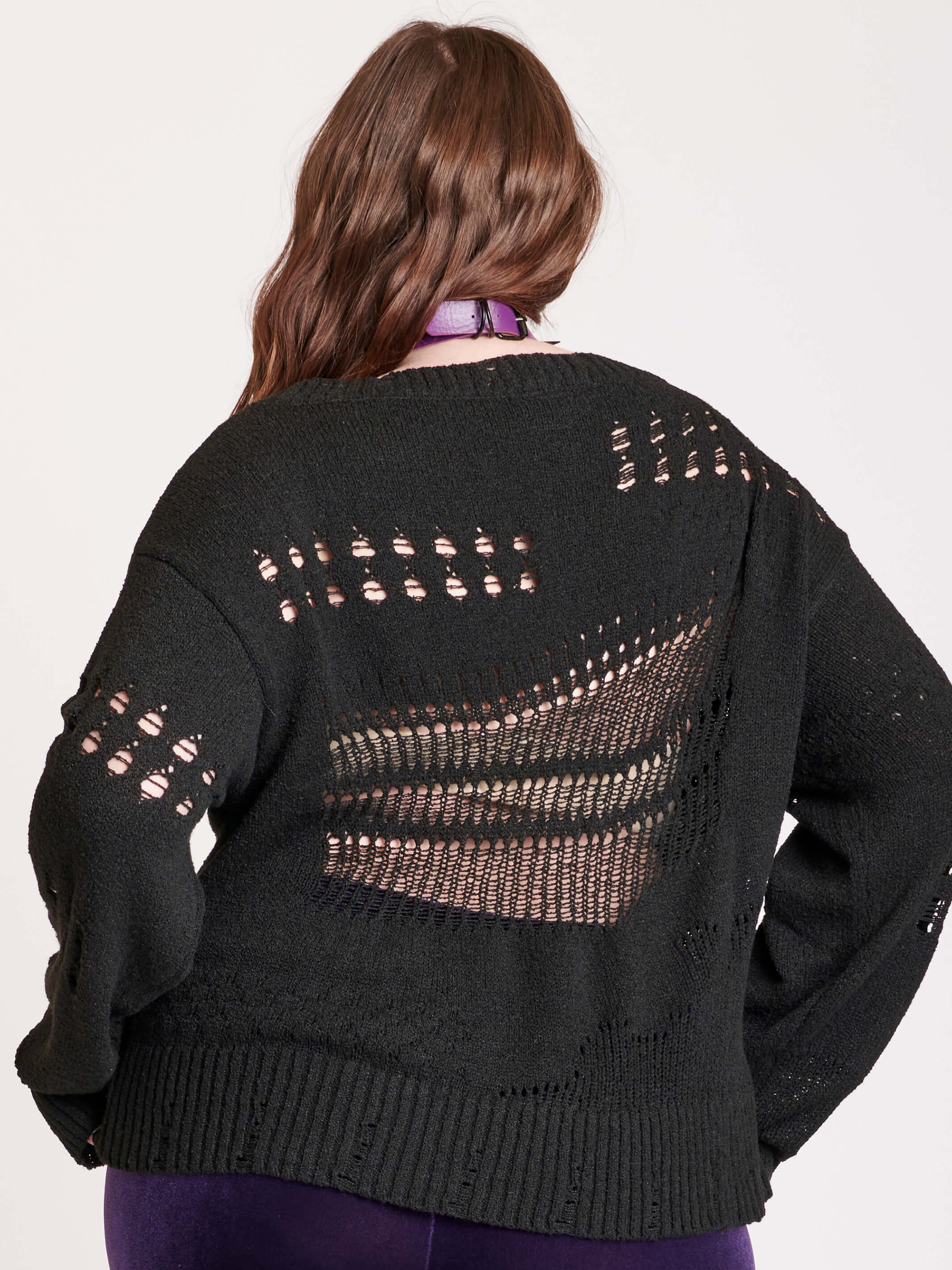 Drop Stitch Distressed Sweater - Image 2