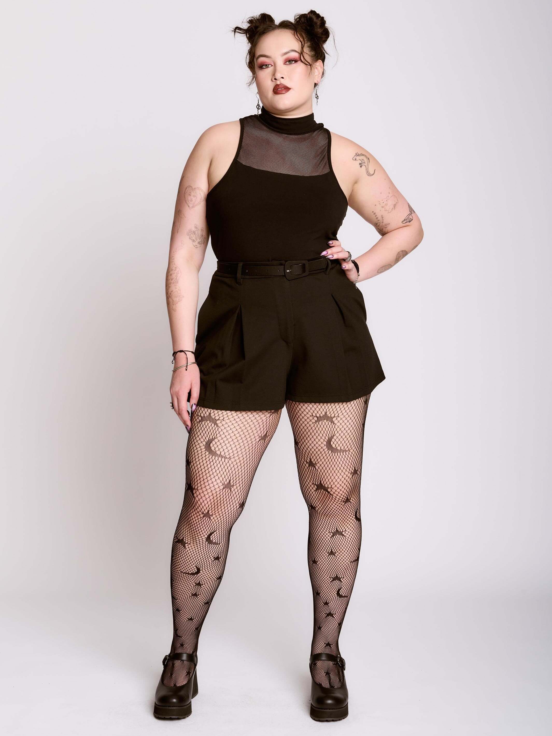 Fishnet Mock Neck Tank - Image 3