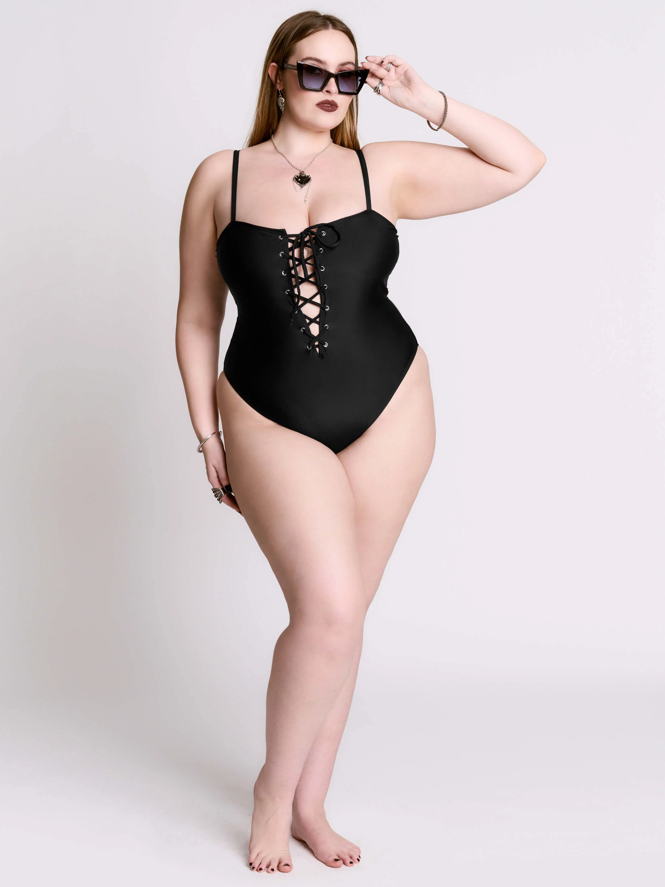Lace Up Corset Swimsuit - Image 3