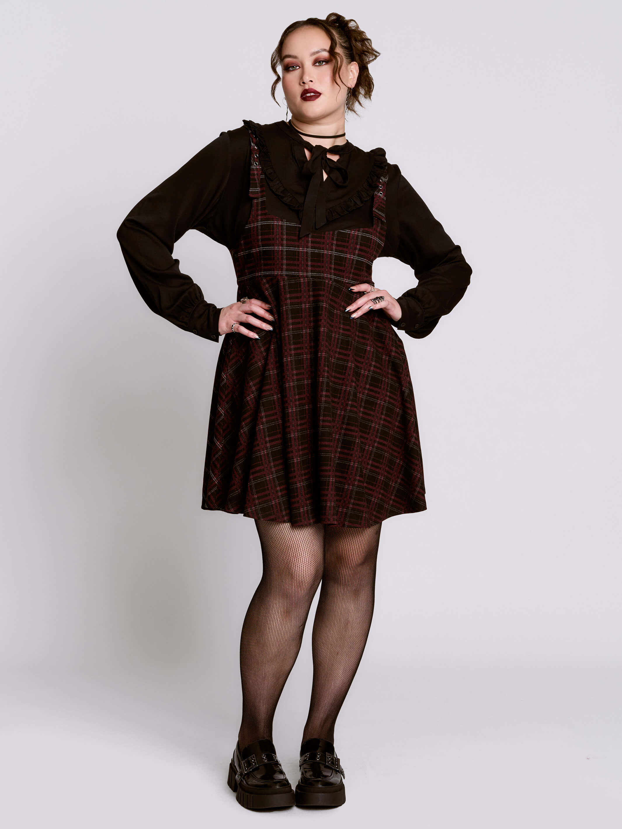Oxblood Plaid Jumper - Image 5