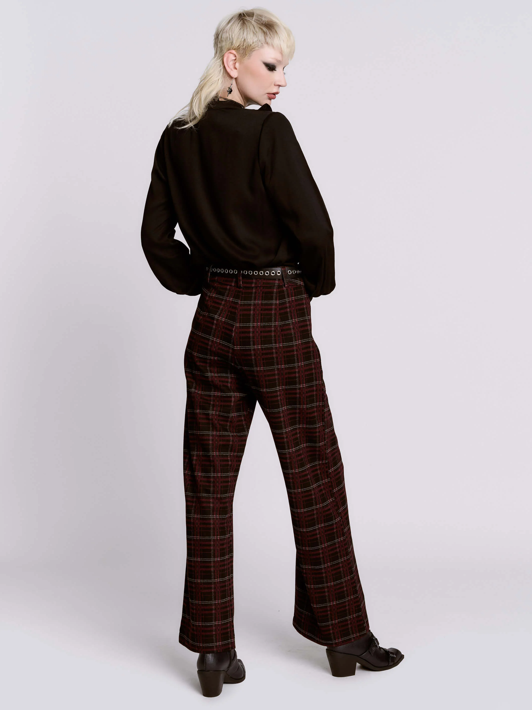 Oxblood Plaid Trouser - Image 10