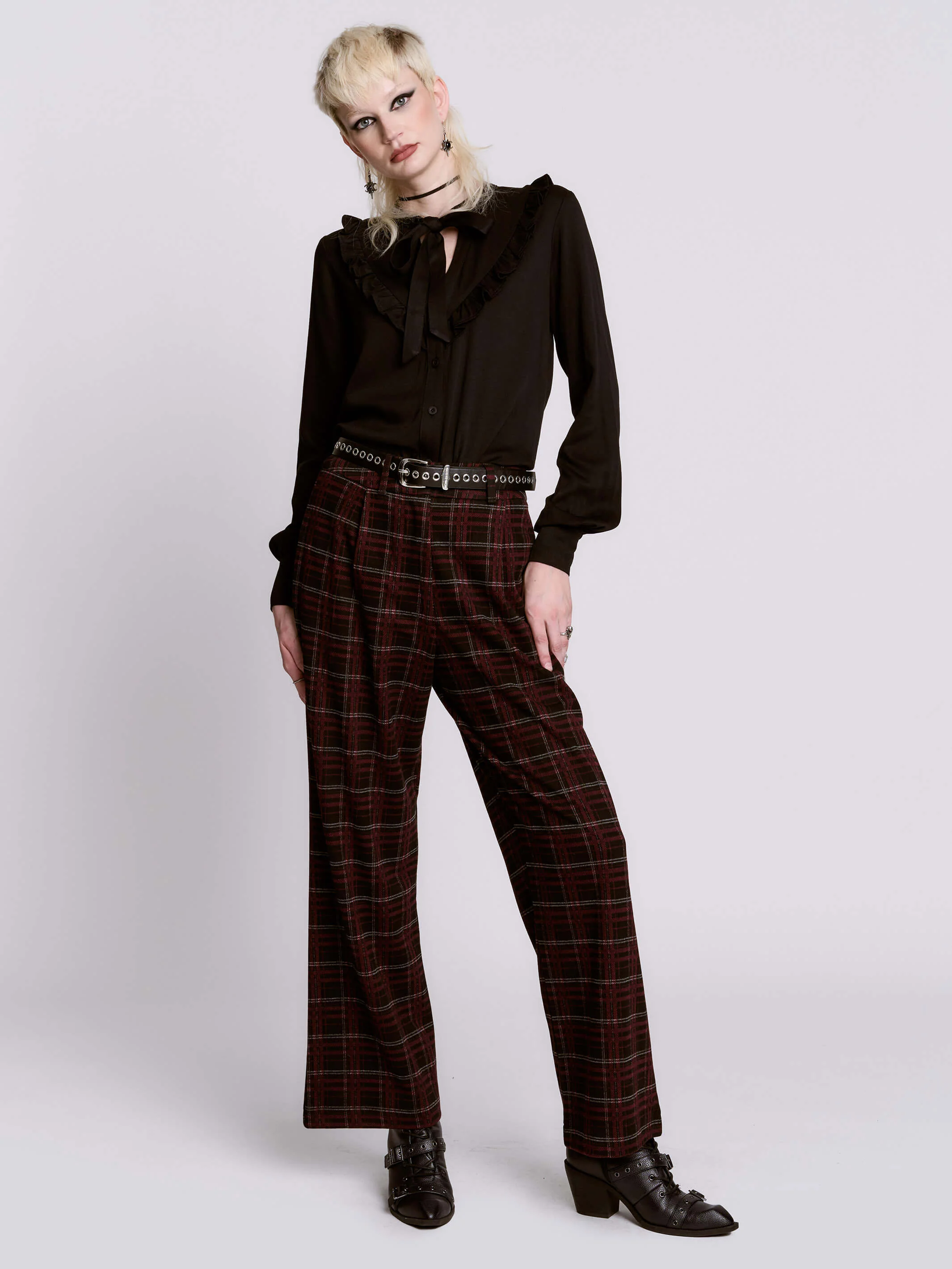 Oxblood Plaid Trouser - Image 4