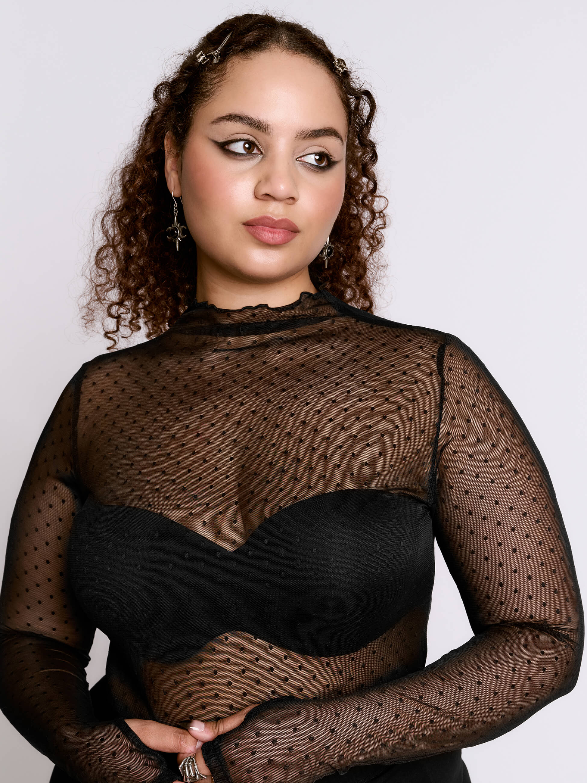 Swiss Dot Mesh Top - Image 8