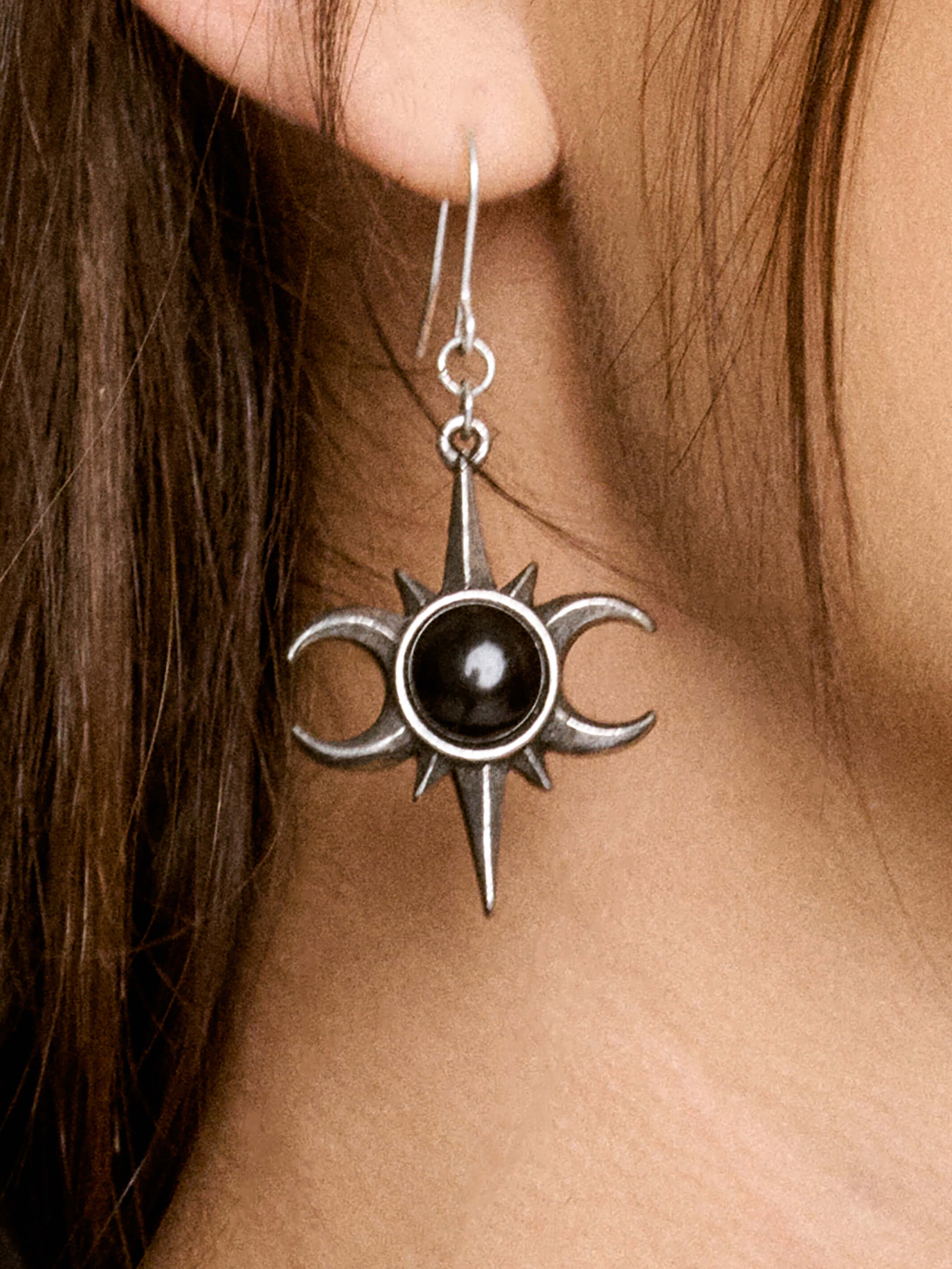 Triple Moon Earrings - Image 2